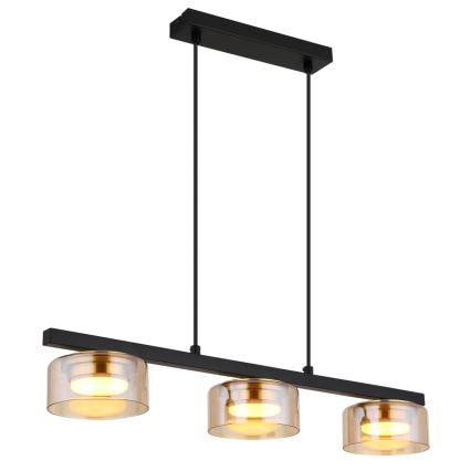Globo - LED Żyrandol na lince 3xGX53/6W/230V dymny/brązowy