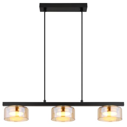 Globo - LED Żyrandol na lince 3xGX53/6W/230V dymny/brązowy