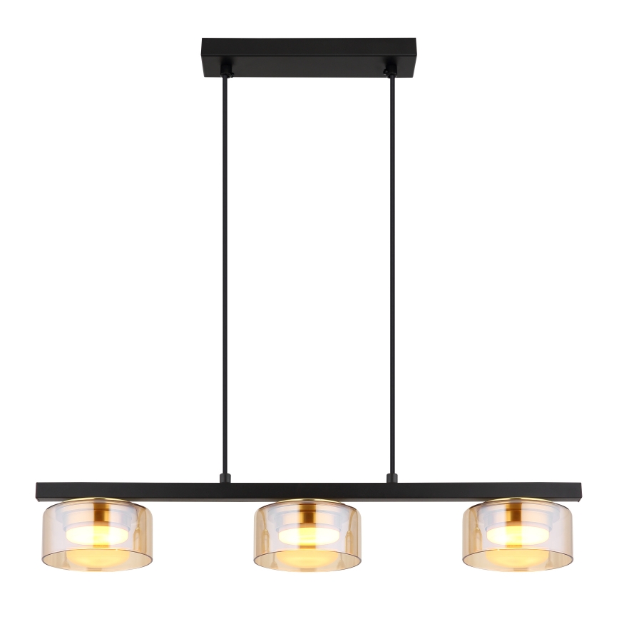 Globo - LED Żyrandol na lince 3xGX53/6W/230V dymny/brązowy