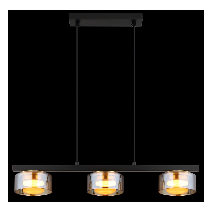 Globo - LED Żyrandol na lince 3xGX53/6W/230V dymny/brązowy