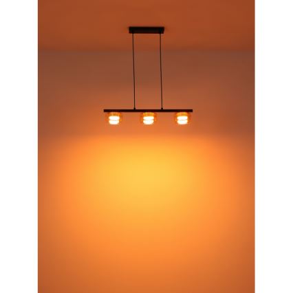 Globo - LED Żyrandol na lince 3xGX53/6W/230V dymny/brązowy