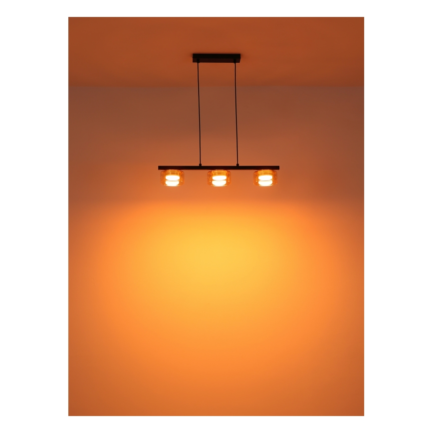 Globo - LED Żyrandol na lince 3xGX53/6W/230V dymny/brązowy
