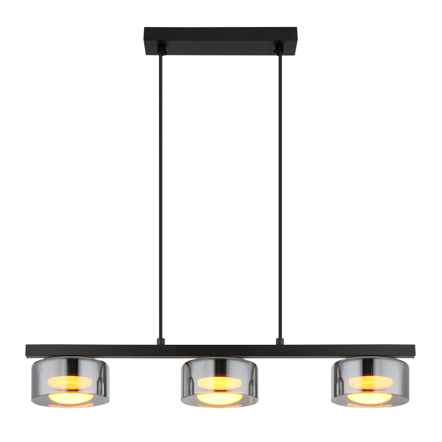 Globo - LED Żyrandol na lince 3xGX53/6W/230V dymny/czarny