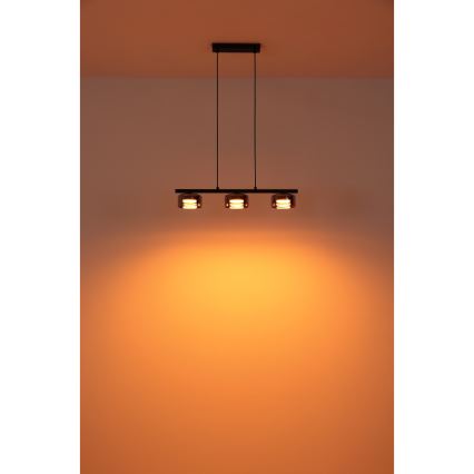 Globo - LED Żyrandol na lince 3xGX53/6W/230V dymny/czarny
