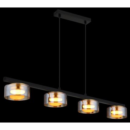 Globo - LED Żyrandol na lince 4xGX53/6W/230V dymny/brązowy