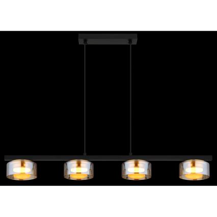 Globo - LED Żyrandol na lince 4xGX53/6W/230V dymny/brązowy