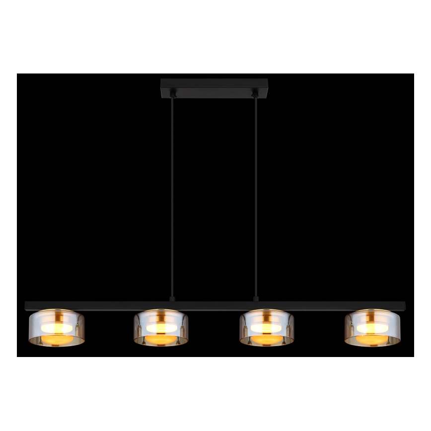 Globo - LED Żyrandol na lince 4xGX53/6W/230V dymny/brązowy