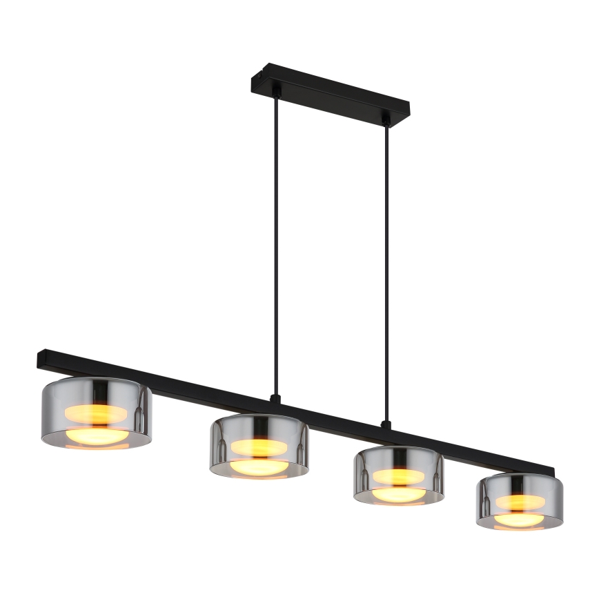 Globo - LED Żyrandol na lince 4xGX53/6W/230V dymny/czarny