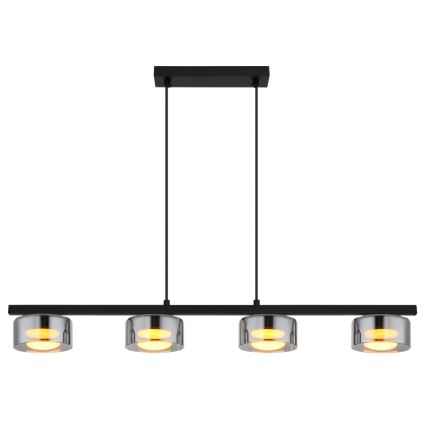 Globo - LED Żyrandol na lince 4xGX53/6W/230V dymny/czarny