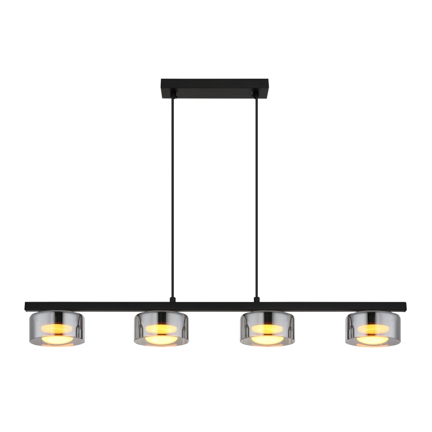 Globo - LED Żyrandol na lince 4xGX53/6W/230V dymny/czarny