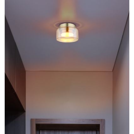 Globo - LED Plafon 1xGX53/6W/230V śr. 13 cm dymny/brązowy