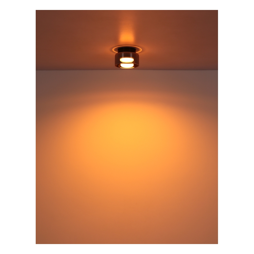 Globo - LED Plafon 1xGX53/6W/230V śr. 13 cm dymny/czarny