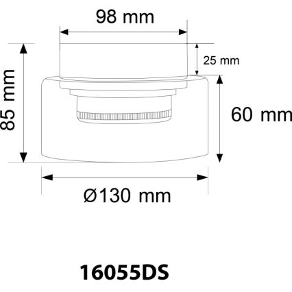 Globo - LED Plafon 1xGX53/6W/230V śr. 13 cm dymny/czarny
