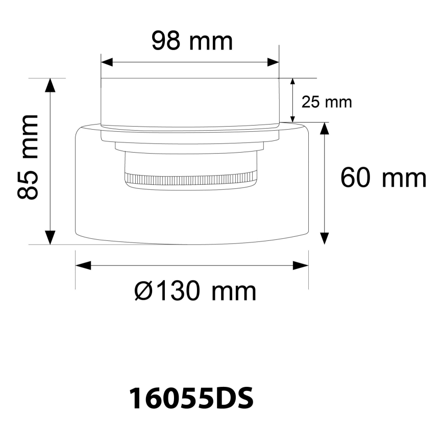 Globo - LED Plafon 1xGX53/6W/230V śr. 13 cm dymny/czarny