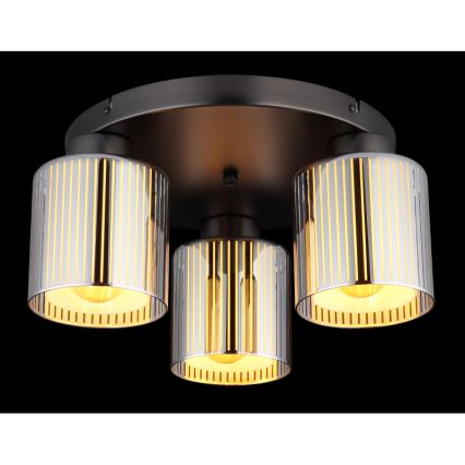 Globo - Lampa sufitowa 3xE27/60W/230V, błyszczący chrom, średnica 34,5 cm