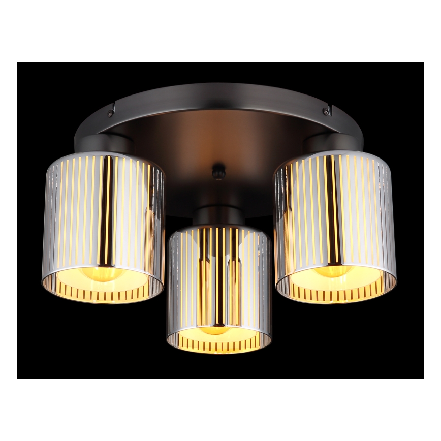 Globo - Lampa sufitowa 3xE27/60W/230V, błyszczący chrom, średnica 34,5 cm