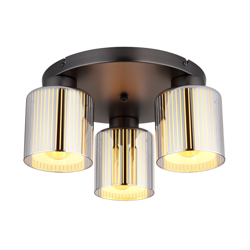 Globo - Lampa sufitowa 3xE27/60W/230V, błyszczący chrom, średnica 34,5 cm