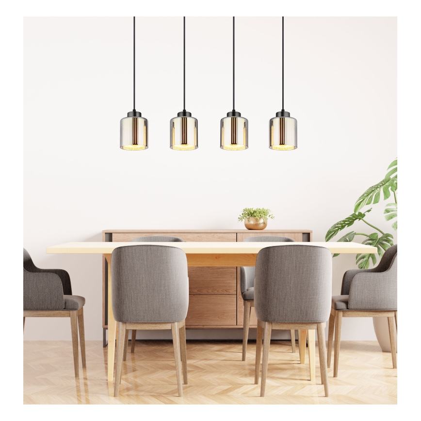 Globo - Żyrandol na lince 4xE27/60W/230V chrom błyszczący