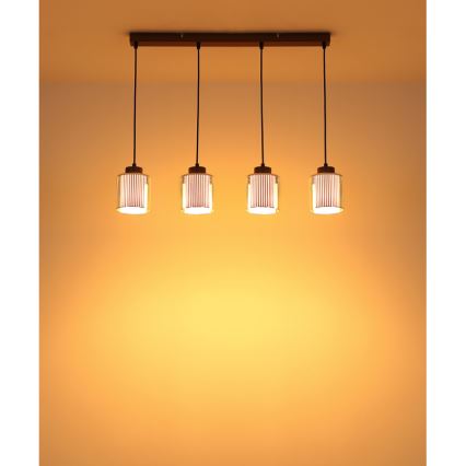 Globo - Żyrandol na lince 4xE27/60W/230V chrom błyszczący