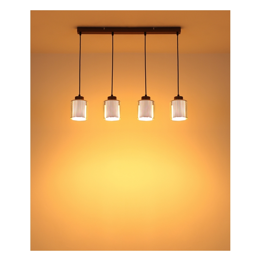 Globo - Żyrandol na lince 4xE27/60W/230V chrom błyszczący
