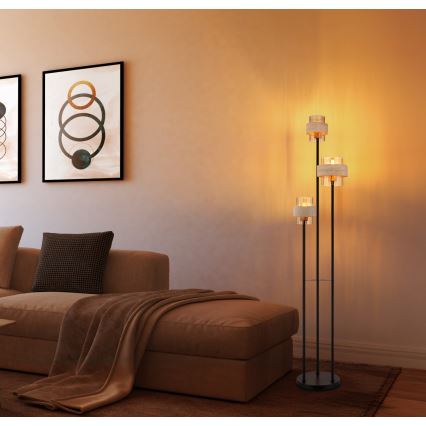 Globo - Lampa stojąca 3xE27/40W/230V trawertyn