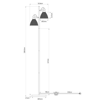 Globo - Lampa stojąca 2xE14/40W/230V