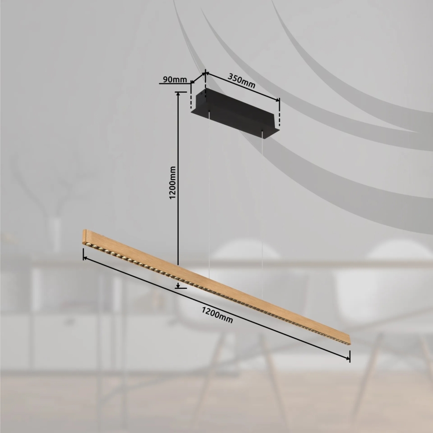 Globo - LED ściemnialny żyrandol dotykowy na lince LED/43W/230V 4000K mosiądz