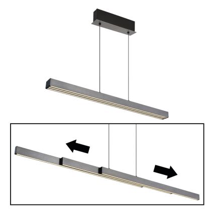 Globo - LED ściemnialny żyrandol dotykowy na lince LED/39W/230V 2700/4000/6000K szary