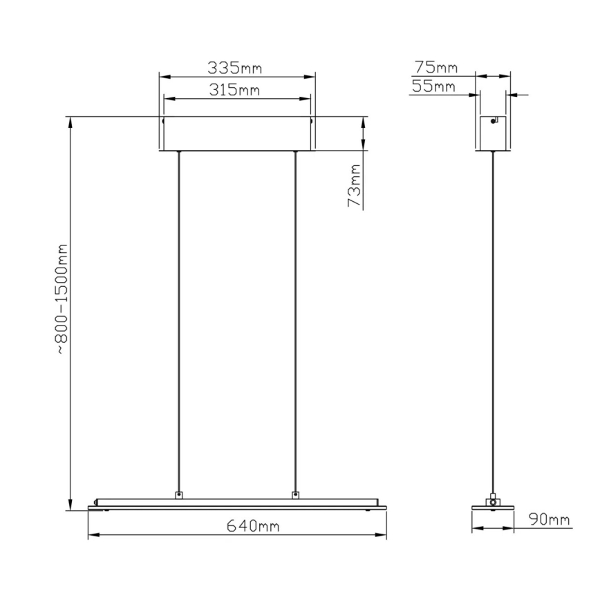 Globo - LED lampa wisząca z dotykowym ściemniaczem na przewodzie LED/12W/230V 3000/4000/6500K