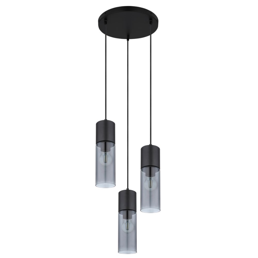 Globo - Lampa wisząca na linkach 3xE27/25W/230V śr. 30 cm czarna
