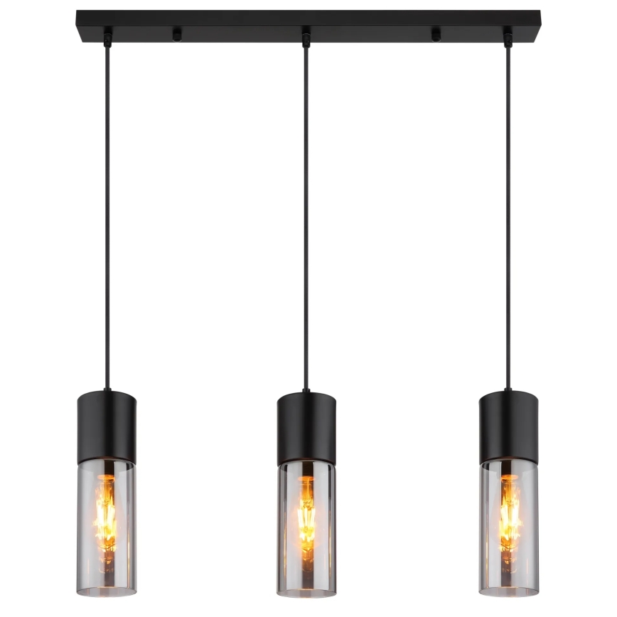 Globo - Żyrandol na lince 3xE27/25W/230V czarny