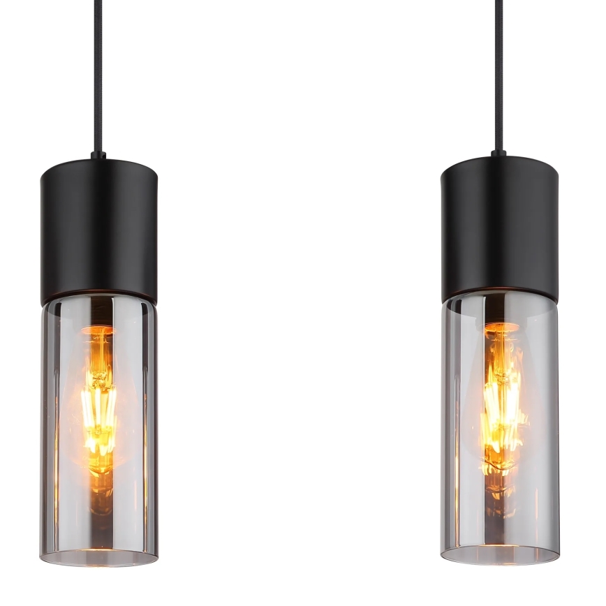 Globo - Żyrandol na lince 3xE27/25W/230V czarny