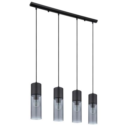Globo - Żyrandol na lince 4xE27/25W/230V czarny