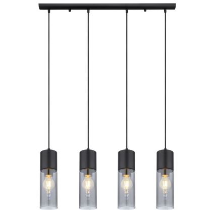 Globo - Żyrandol na lince 4xE27/25W/230V czarny