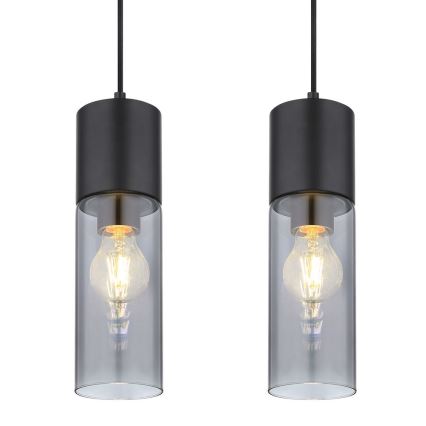Globo - Żyrandol na lince 4xE27/25W/230V czarny