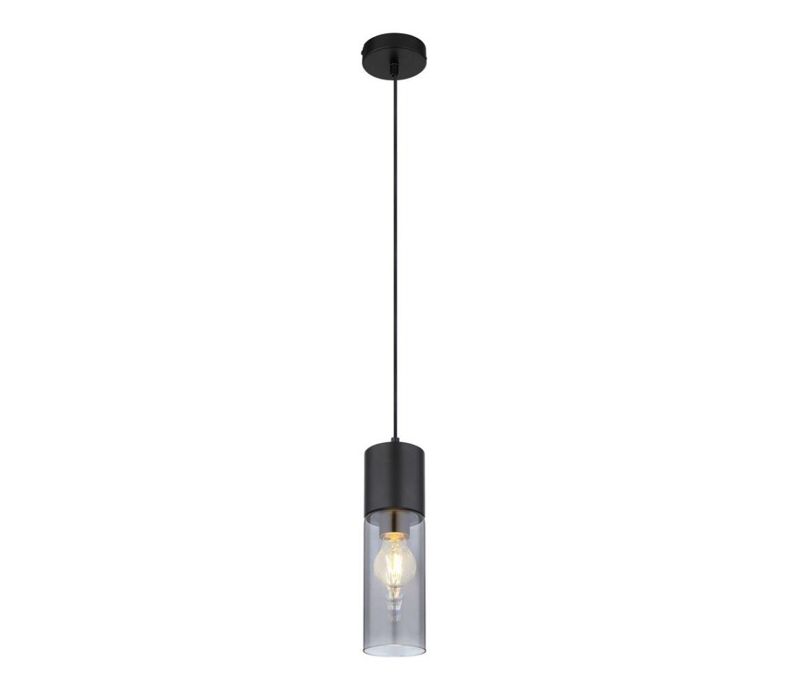 Globo 21000HB - Żyrandol na lince ANNIKA 1xE27/25W/230V śr. 10,5 cm czarny