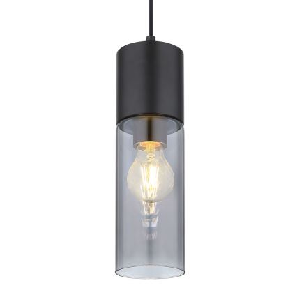Globo - Żyrandol na lince 1xE27/25W/230V śr. 10,5 cm czarny