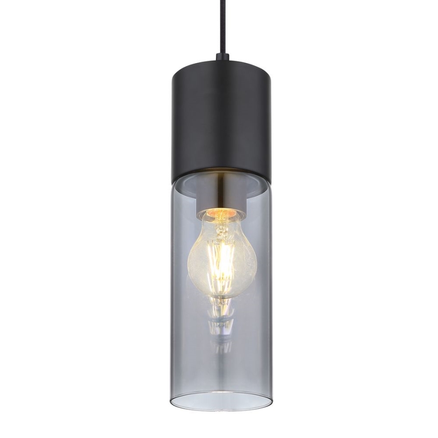 Globo - Żyrandol na lince 1xE27/25W/230V śr. 10,5 cm czarny