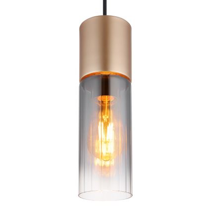 Globo - Żyrandol na lince 1xE27/25W/230V brąz śr. 10 cm