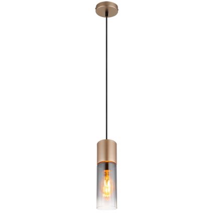 Globo - Żyrandol na lince 1xE27/25W/230V brąz śr. 10 cm