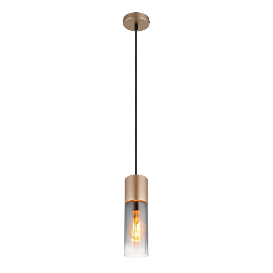 Globo - Żyrandol na lince 1xE27/25W/230V brąz śr. 10 cm