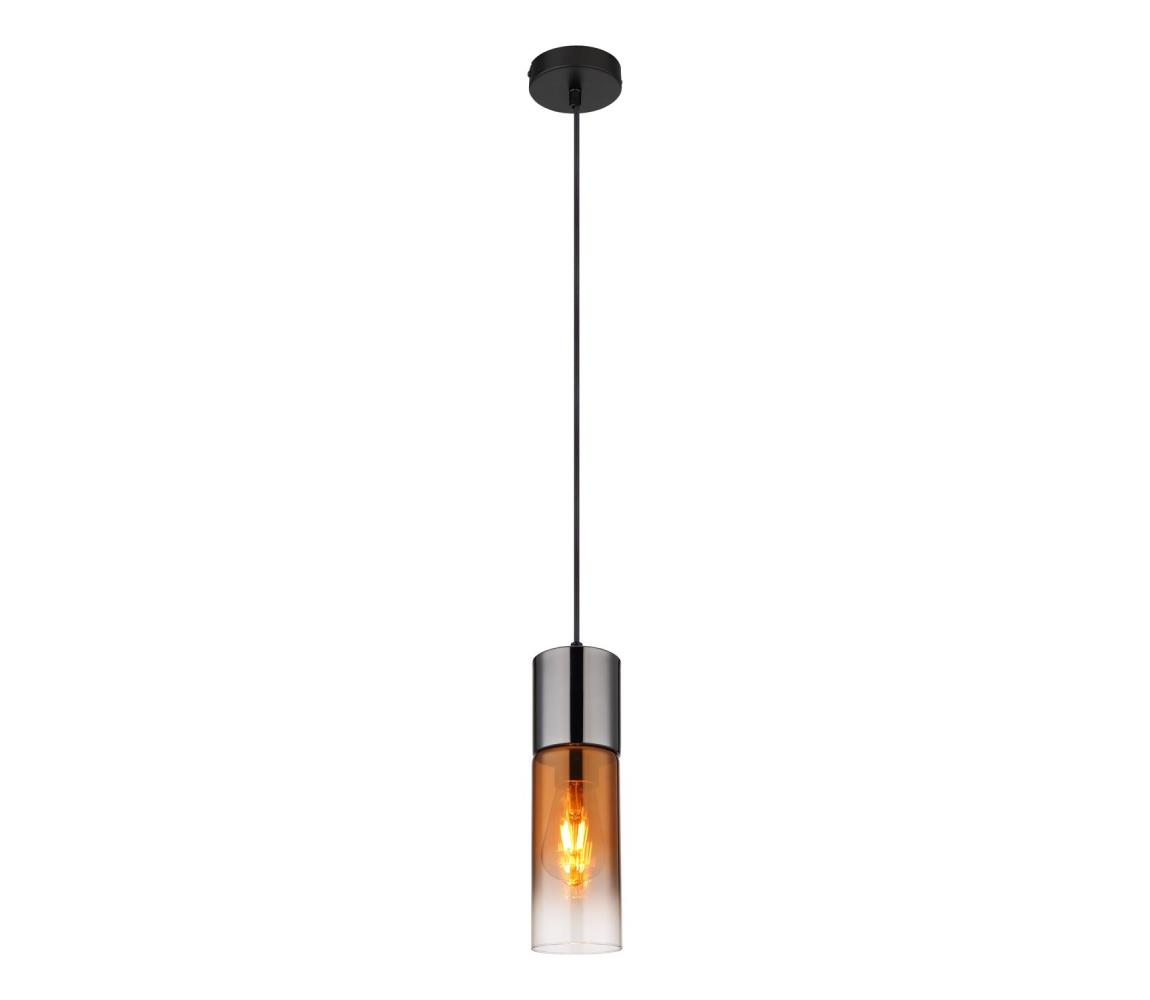 Globo 21000HG - Żyrandol na lince ANNIKA 1xE27/25W/230V śr. 10,5 cm czarny/miedź