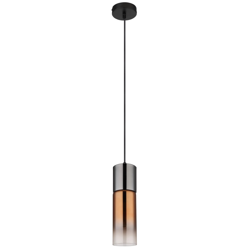 Globo - Żyrandol na lince 1xE27/25W/230V śr. 10,5 cm czarny/miedź