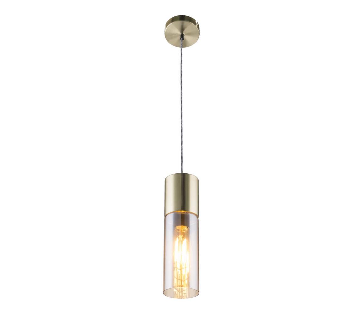 GLOBO 21000HM - Żyrandol na lince ANNIKA 1xE27/25W/230V śr. 10,5 cm mosiądz