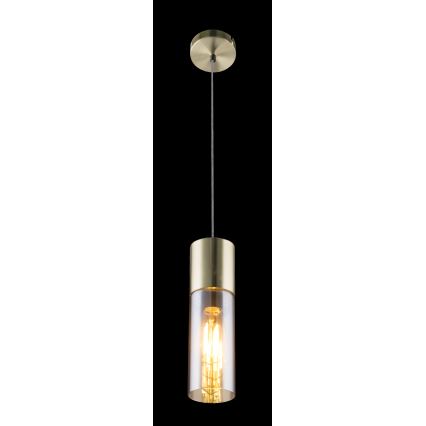 Globo - Żyrandol na lince 1xE27/25W/230V śr. 10,5 cm mosiądz