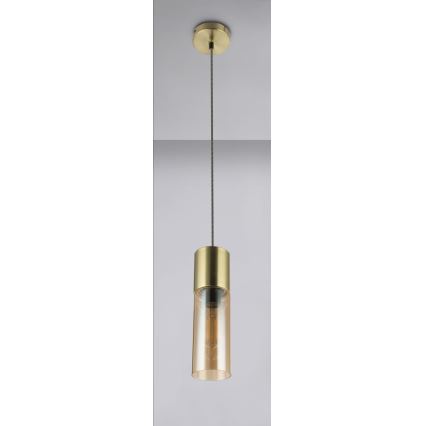 Globo - Żyrandol na lince 1xE27/25W/230V śr. 10,5 cm mosiądz