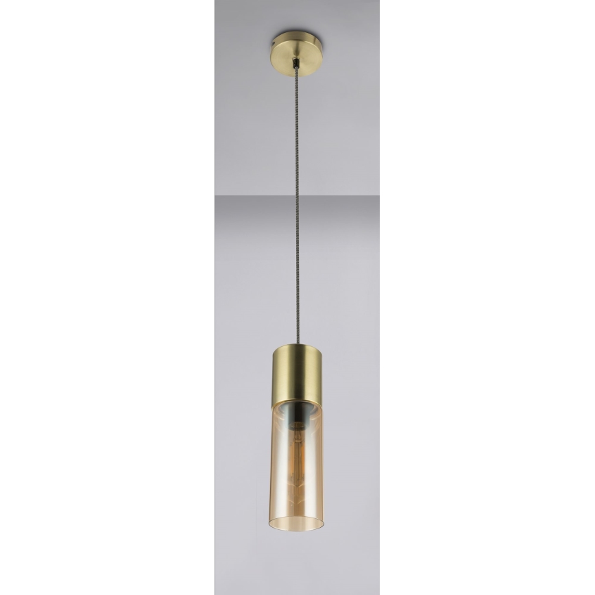 Globo - Żyrandol na lince 1xE27/25W/230V śr. 10,5 cm mosiądz