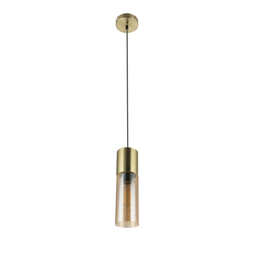 Globo - Żyrandol na lince 1xE27/25W/230V śr. 10,5 cm mosiądz