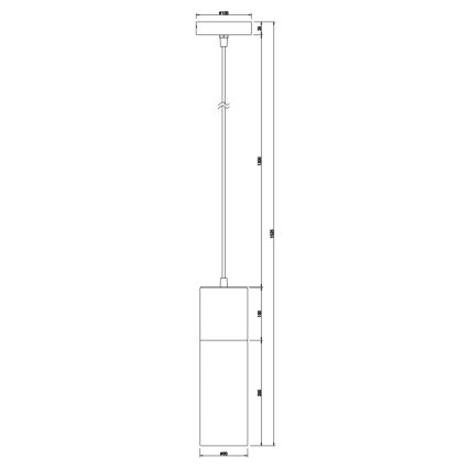 Globo - Żyrandol na lince 1xE27/25W/230V śr. 10,5 cm mosiądz