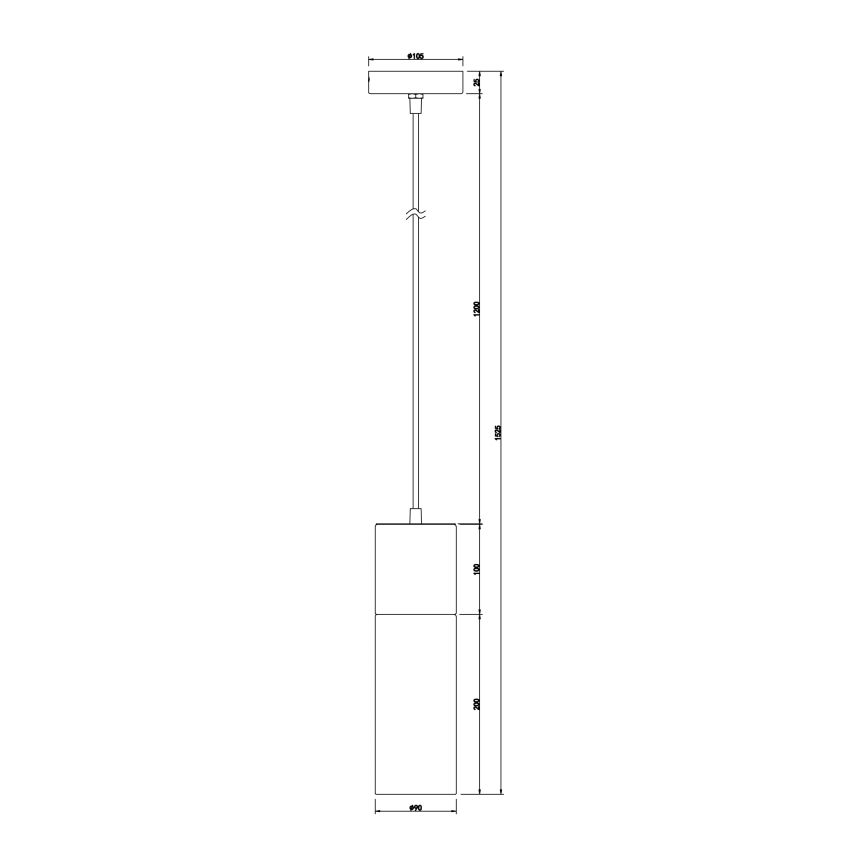 Globo - Żyrandol na lince 1xE27/25W/230V śr. 10,5 cm mosiądz
